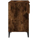 vidaXL Armoire à chaussures Chêne fumé 70x36x60 cm Bois d'ingénierie