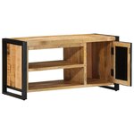 vidaXL Banc à Chaussures Marron Bois de manguier massif