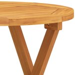 vidaXL Table de bistro Ø46x47 cm Bois d'acacia massif