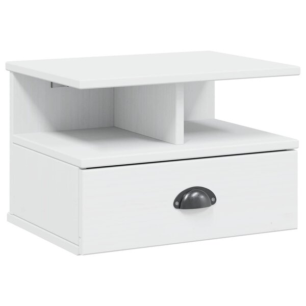 vidaXL Cabinet de chevet HILL Blanc 40 x 31 x 27 cm Pin massif