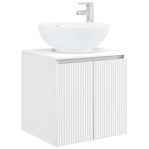 vidaXL Vanité de lavabo mural Blanc 49 5 x 44 5 x 65 cm