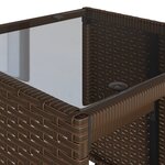 vidaXL Salon de jardin 4 Pièces avec coussins marron résine tressée