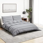 vidaXL Ensemble de housse de couette Gris 220x240 cm Coton