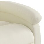 vidaXL Fauteuil inclinable Crème Velours