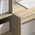 vidaXL Bureau avec rangement 2 Pièces Chêne Sonoma 90 x 50 x 76 cm