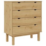 vidaXL Commode OTTA 76 5x39 5x90 cm Bois de pin massif