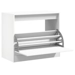 vidaXL Armoire à chaussures blanc 80x42x69 cm bois d'ingénierie