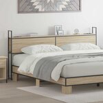 vidaXL Headboard de Rangement avec Station de Charge Chêne sonoma