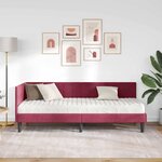 vidaXL Cadre de lit d'angle Rouge bordeaux 80 x 200 cm Velours