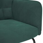 vidaXL Chaise à bascule Vert foncé Velours