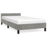 vidaXL Cadre de lit sans matelas gris clair 90x200 cm velours