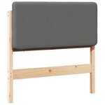 vidaXL Tête de lit capitonnée Marron et gris clair 90 cm Pin massif
