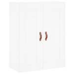 vidaXL Buffet haut Blanc 69 5x34x180 cm Bois d'ingénierie