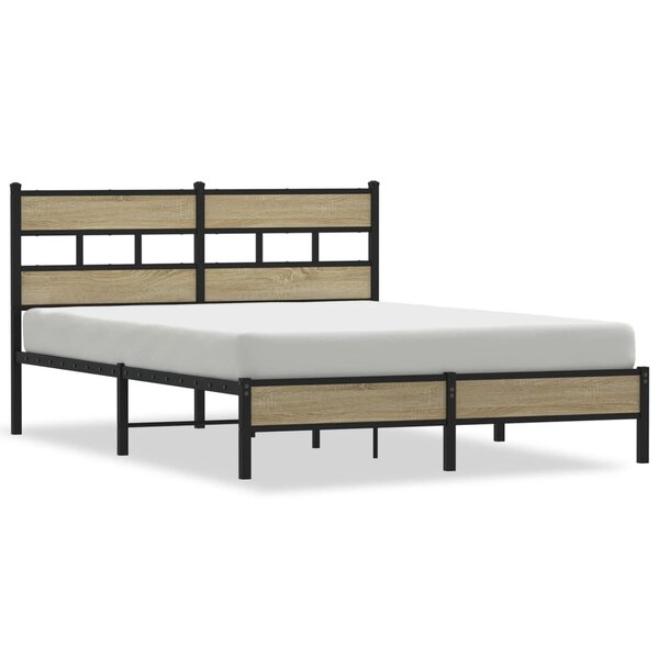 vidaXL Cadre de lit sans matelas chêne sonoma 140x190 cm