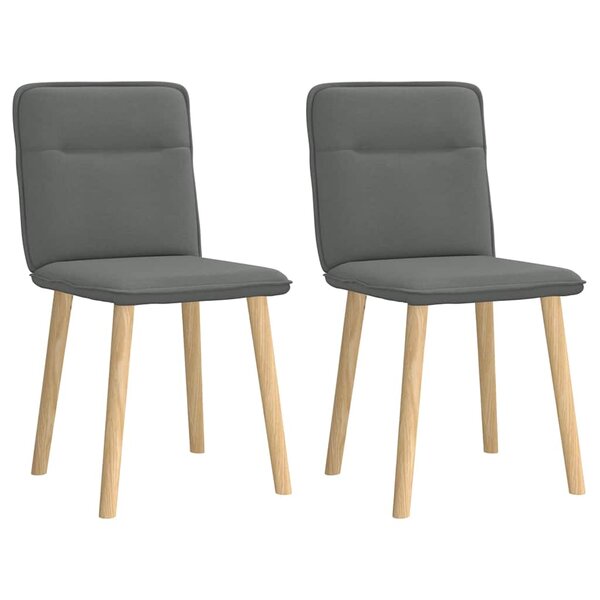 vidaXL Chaises à manger lot de 2 gris foncé tissu