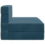 vidaXL Canapé-lit pliable Bleu 100 x 80 x 60 cm Tissu