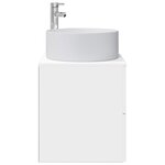 vidaXL Vanité de lavabo mural Blanc 49 5 x 44 5 x 65 5 cm