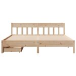 vidaXL Cadre de lit sans matelas 200x200 cm bois massif de pin