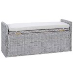 vidaXL Banc de rangement Blanchiment 110 x 40 x 50 cm Rotin