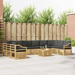 vidaXL Ensemble de canapés d'extérieur 8 Pièces Blanc et Anthracite