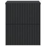 vidaXL Cabinet de chevet mural 2 Pièces Noir 33 x 34 5 x 40 cm