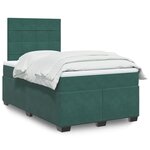 vidaXL Sommier à lattes de lit avec matelas vert foncé 120x190 cm