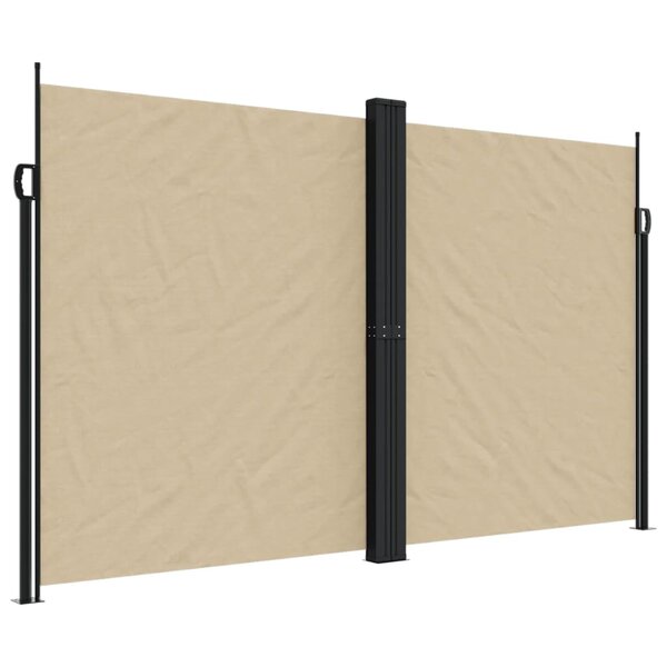 vidaXL Auvent latéral rétractable beige 200x600 cm