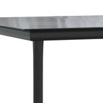 vidaXL Ensemble à manger de jardin 7Pièces noir poly rotin verre