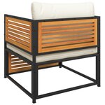 vidaXL Chaise de jardin avec coussins bois massif d'acacia