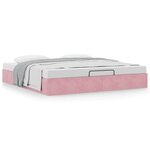 VidaXL Cadre de lit ottoman sans matelas rose 160x200 cm velours