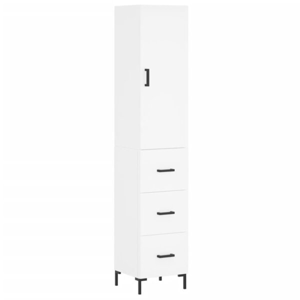 vidaXL Buffet haut Blanc 34 5x34x180 cm Bois d'ingénierie