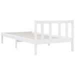 vidaXL Cadre de lit sans matelas blanc bois massif 100x200 cm