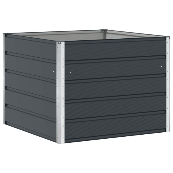 vidaXL Jardinière Anthracite 100 x 100 x 75 cm Acier