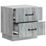 vidaXL Cabinet de chevet avec tiroir Sonoma gris 43 x 34 5 x 44 5 cm