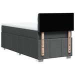 vidaXL Sommier à lattes de lit et matelas Gris foncé 90x190 cm Tissu