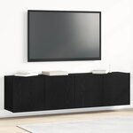 vidaXL Meubles TV 2 pièces Chêne noir 160 x 30 x 41 cm Bois d'ingénierie
