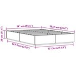 vidaXL Cadre de lit ottoman Blanc 140 x 190 cm Pin massif