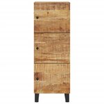 vidaXL Buffet avec 3 portes 40x33x110 cm bois massif manguier et fer