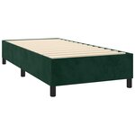 vidaXL Cadre de lit vert foncé 90x200 cm velours