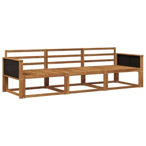 vidaXL Ensemble de canapés d'extérieur 3 Pièces Naturel