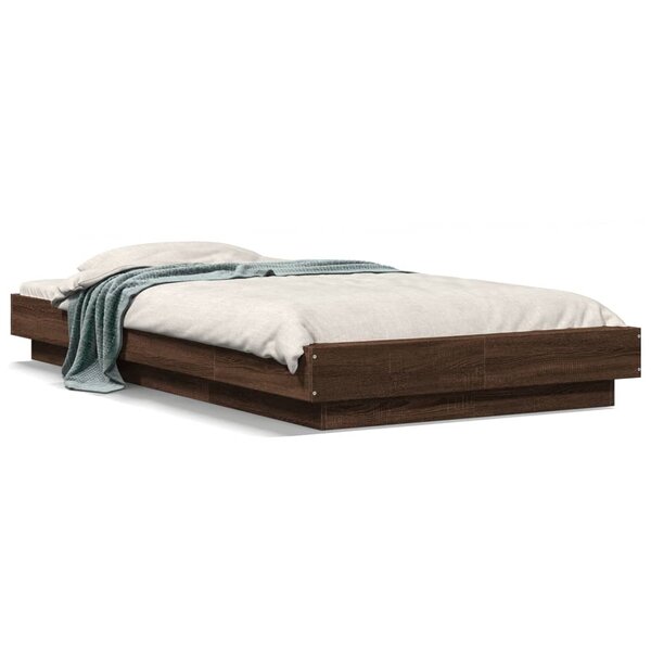 vidaXL Cadre de lit sans matelas chêne marron 90x200 cm