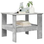 vidaXL Table basse Gris béton 57 x 55 x 45 cm Bois d'ingénierie