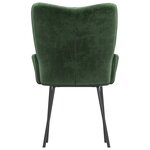 vidaXL Chaises à manger lot de 2 Vert foncé Velours