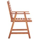 vidaXL Chaises à manger d'extérieur lot de 3 et coussins Acacia massif