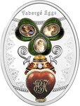 Pièce de monnaie en Argent 1 Dollar g 16.81 Millésime 2024 Faberge Eggs MAUVE EGG