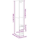 vidaXL Garde-robe chêne sonoma 30x50x200 cm bois d'ingénierie