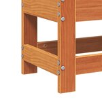 vidaXL Repose-pied de jardin cire marron 62x30x32 cm bois pin massif