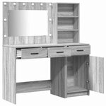 vidaXL Table de Toilette avec tiroir 2 Pièces Gris 78.5 x 41 x 135 cm