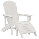 vidaXL Mobilier de jardin lounge 3 Pièces Blanc 38 x 38 x 46 cm Plastique