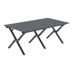 Set de table et 4 chaises de camping tissu Oxford 600D gris 03_0010695